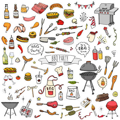 BBQ Icon Set (Color)