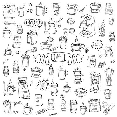 Coffee Icon Set (Black & White)