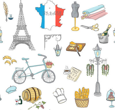 Paris Seamless Pattern 1