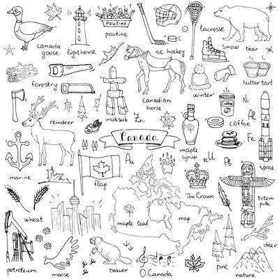 Canada Icon Set 1 (Black & White)