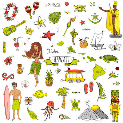 Hawaii Icon Set 1