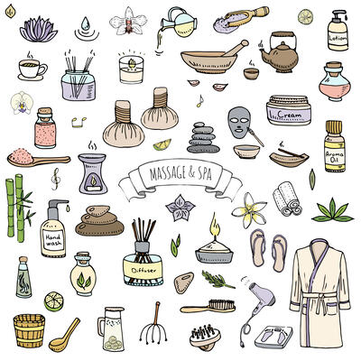 Massage & Spa Icon Set 1