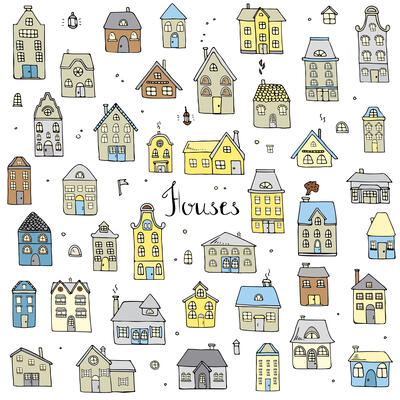Street Homes Icon Set 1