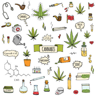 Cannabis Icon Set (Color)